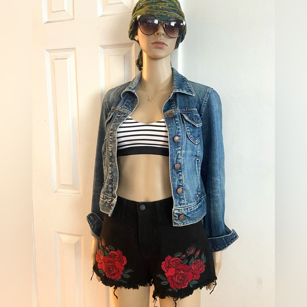 Flying Monkey Black Denim 26 Short Jeans